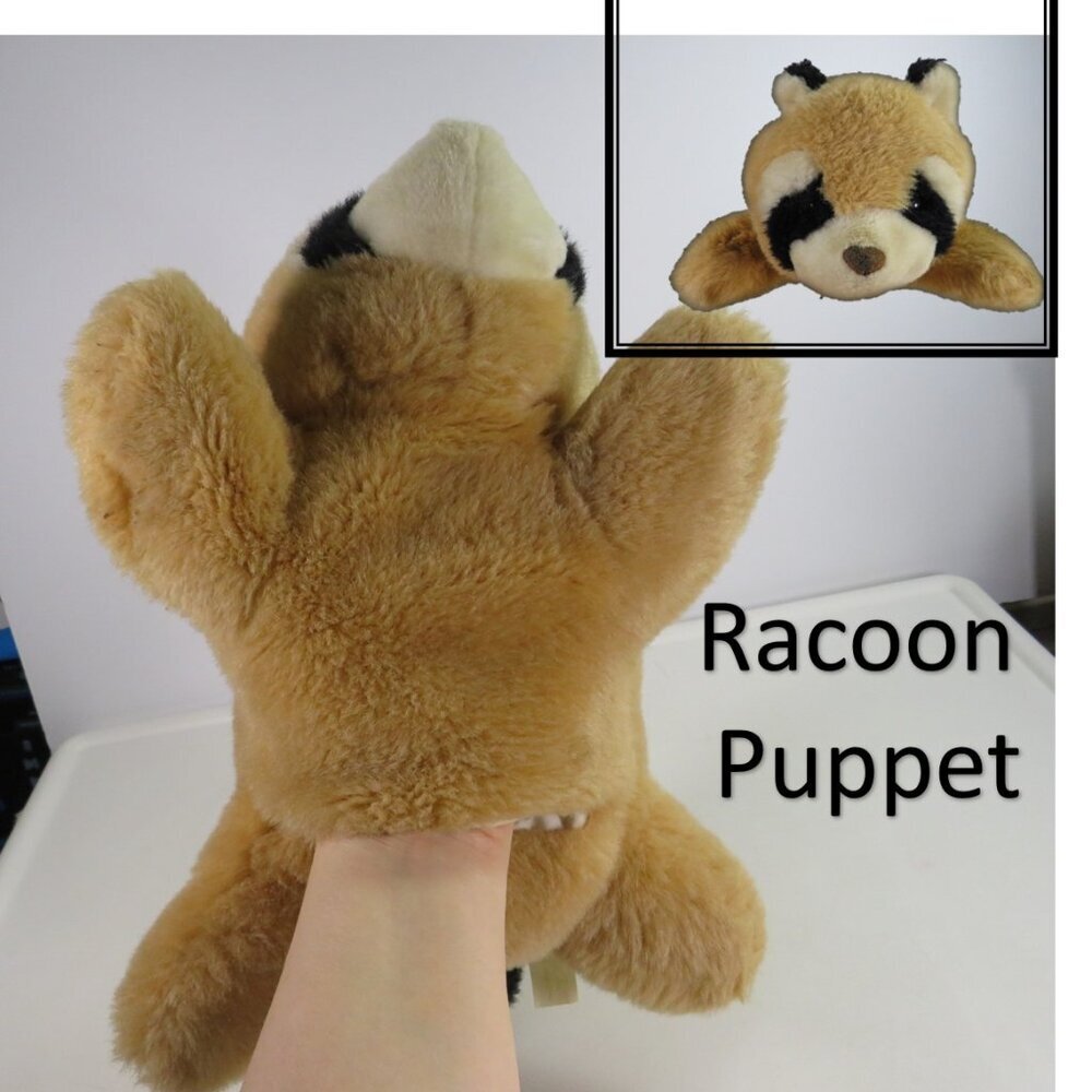 Vintage Raccoon Puppet (thick fur) lined inside